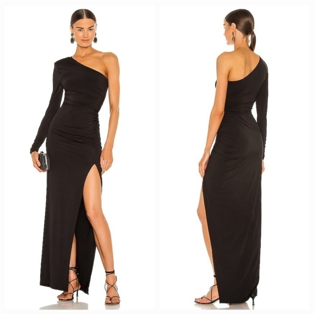 Michael Costello Gilly Maxi Dress in Black